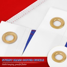 YUGGOTH Acadian Flag 3x5 Outdoor Double Sided, Heavy Duty, Embroidered, Brass Grommets, Nylon, Blue, White, Red