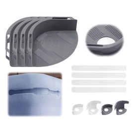 nnOuOnn Bed Sheet Holders for Bedding, Fitted Sheet Clips with Lock Strips Anti-slip, 4PCS Mattress Bedsheet Grippers for Keep Fitted Sheet in Place, Bedroom Bed Accessories (Grey, Low)