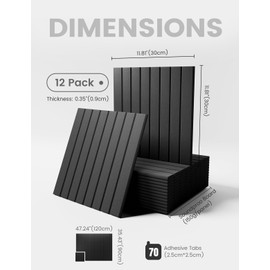 Fluxynara Large Felt Bulletin Board 48" X 36" Large Cork Board Alternative-12 Pack with 70 Safe Removable Adhesive Tabs, Cork Boards for Walls Cork Board for Home Office Classroom Pin Board (Black)