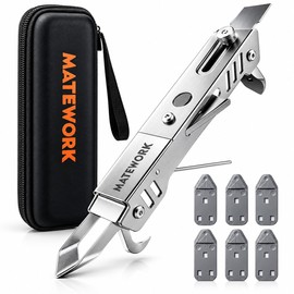 Matework 6-in-1 Caulking Tool Kit, Stainless Steel Caulk Remover