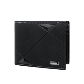 WisePoint Mens Wallet, Slim Men Leather Wallet for Men with Multi-Card Slot, Minimalist Credit Card Holder for Men, Mens Bifold Wallet with Zipper for Travel, Work, Sports, Outdoor (black)