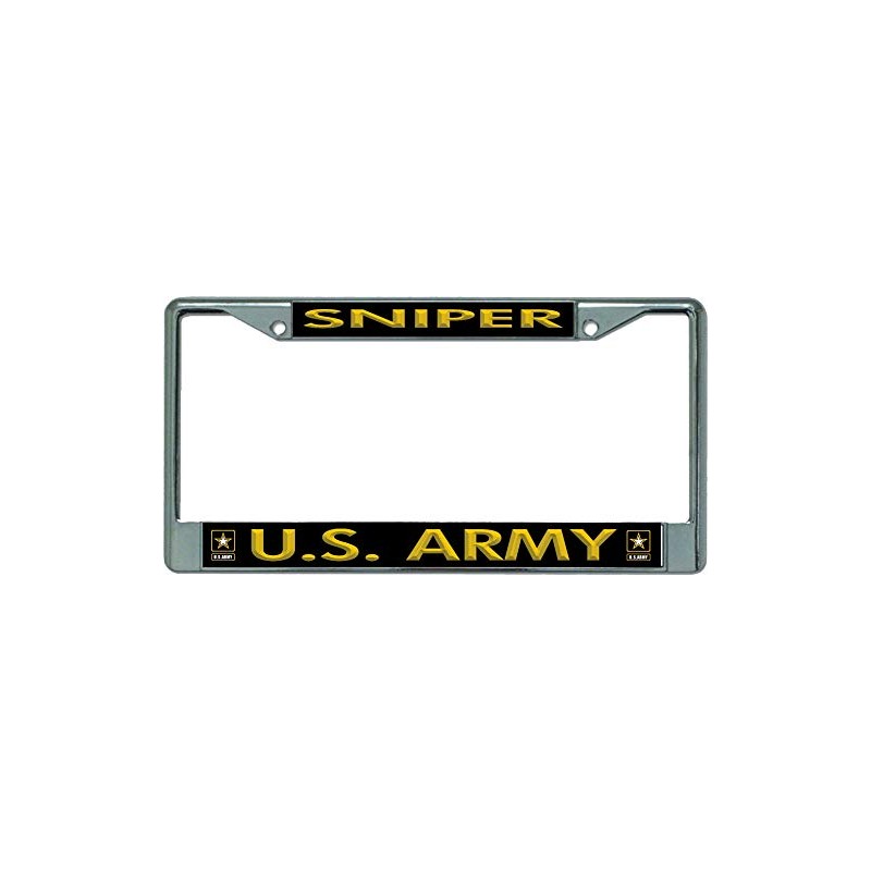 U.S. Army Sniper #2 Chrome License Plate Frame