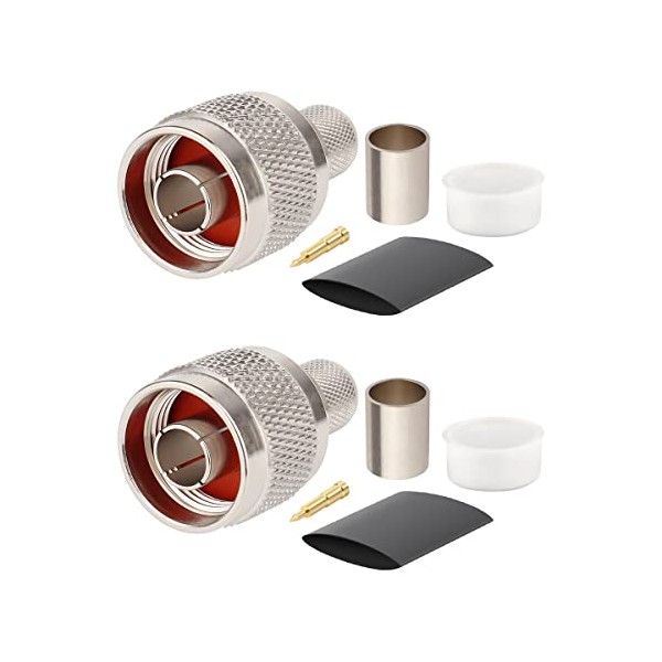 XRDS-RF 2 Pack N Male Crimp Connector 50 ohm N