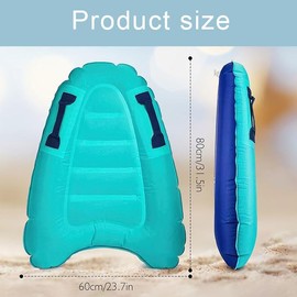 1Pcs Inflatable Surfboard with Handles,Slip Slide Water Park Body Surfing Board with Handles,Summer Swimming Bodyboard for Water Slide, Pool, Beach(24 x31.5 in)