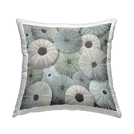 Stupell Industries Sea Urchins Pattern LSR Design Studio Throw Pillow, 18 x 18, Grey