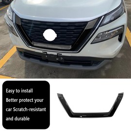 KELEIMAI Car Accessories Fit for Nissan New Rogue 2021 2022 2023 Front Grill Grille Strip Cover Molding Trim (Glossy Black) 1PCS ABS