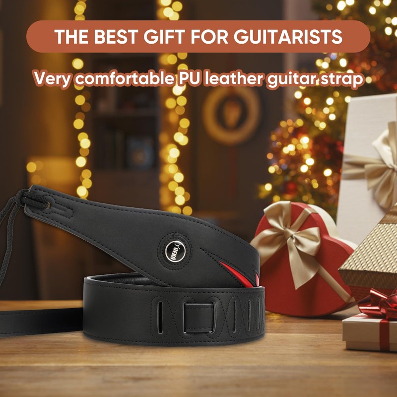 YUEKO Cool Lightning Pattern Flame Guitar Strap for Electric Guitar