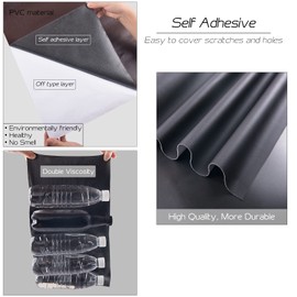 Leather Repair Patch,30 in x 17 in Self Adhesive Leather Repair kit,Leather Patches for Furniture,Couch,Car Seat,Motorcycle seat,Loveseat(Black)