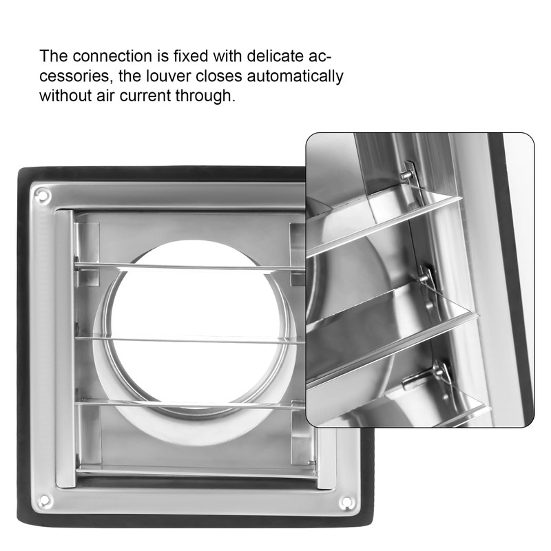 4 Inches Metal Dryer Vent Cover Outdoor Stainless Steel Louvered
