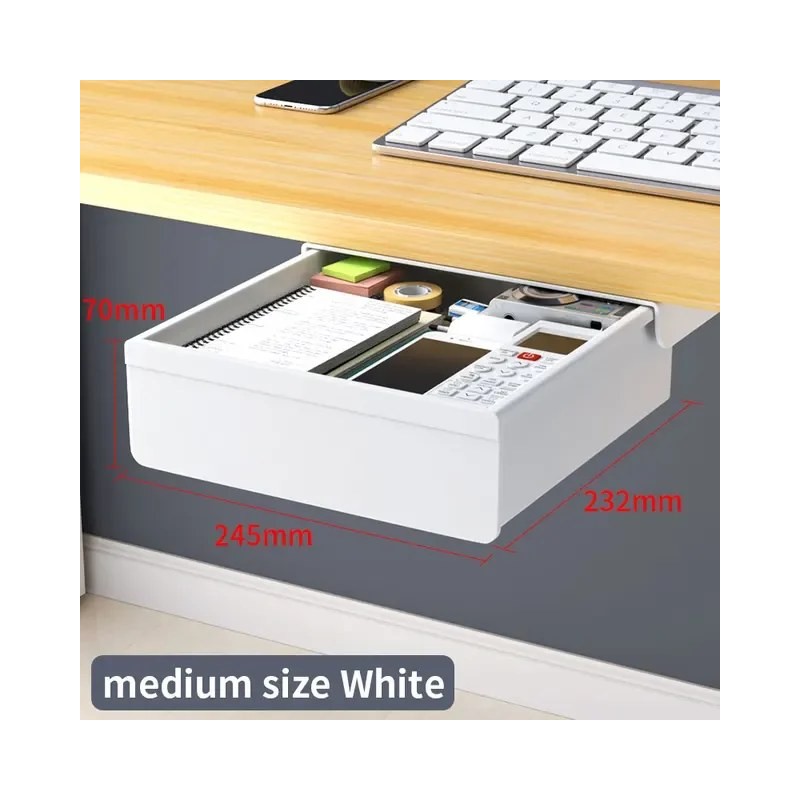 Closiq Desk Drawer Organizer – Self Adhesive Hidden Compartments for