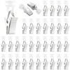 60 PCS Curtain Hook Clips, Stainless Steel Metal Clips, Curtain