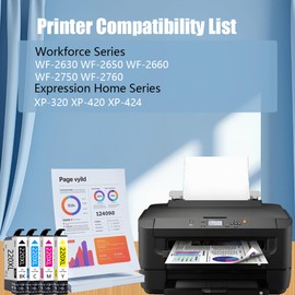 220XL Ink Cartridges Remanufactured Replacement for 220 T220XL Ink Cartridges use for Workforce WF-2630 WF-2650 WF-2660 WF-2750 WF-2760 XP-420 XP-320 Printer (4pack)