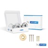 XFORT® Polished Chrome Victorian Rim Knob, Sturdy Solid Brass Rim