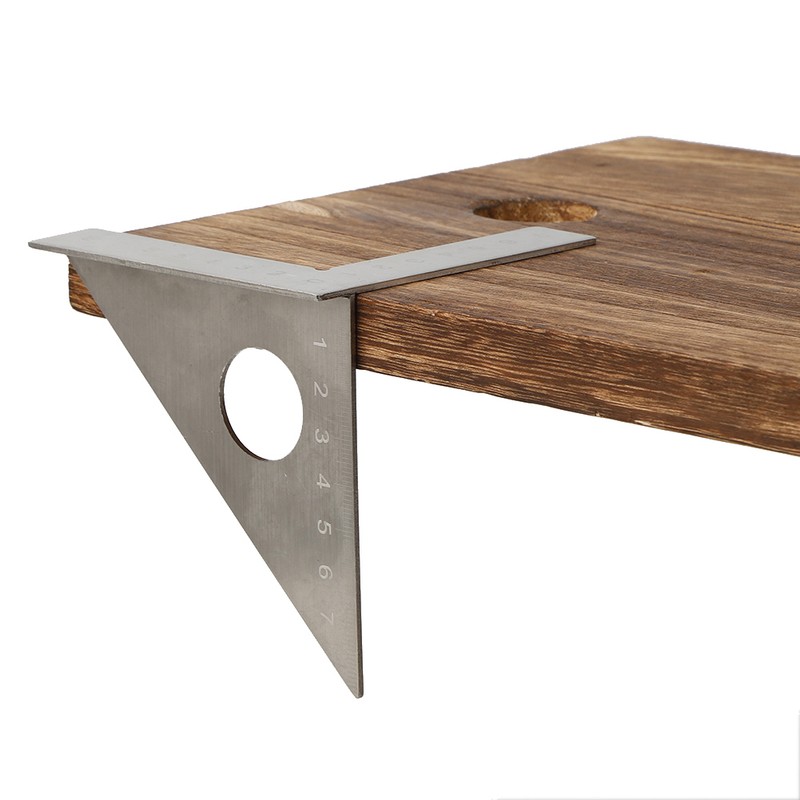 Square Layout Triangular Ruler Stainless Steel 90° 45° Woodworking Measuring