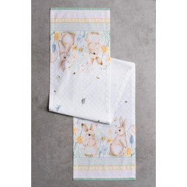 Maison d' Hermine Tablerunner 100% Cotton Table Runner Decorative Washable Table Cover for Home, Kitchen, Dining, Cocktail Parties & Camping, Easter Dew - Spring/Summer (37 x 180 cm)