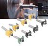 8Pcs Router Bit Groove Cutter Bit Set T Shape Wood