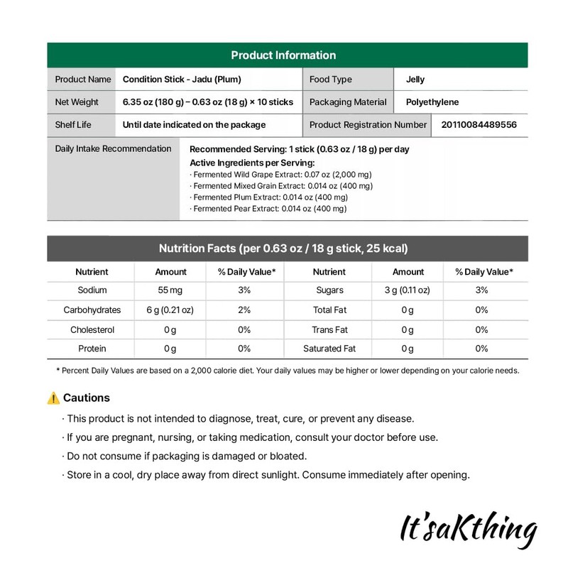 It'saKthing Tomorrow Jelly Stick Plum Flavor 18g*10 Sticks