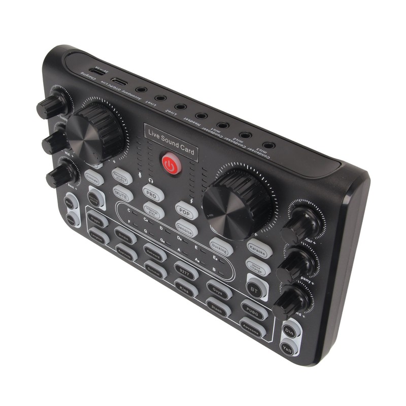 Live Sound Card with Multi Sound Effects Bluetooth Noise Reduction
