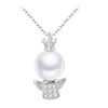 BiBeary Women elegant 925 Sterling Silver simulated Pearl little doll
