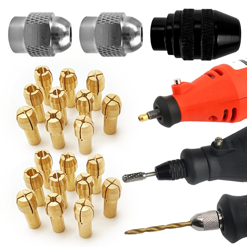 23-Piece Drill Chuck Set, Replacement 4486 Quick Change Drill Chuck