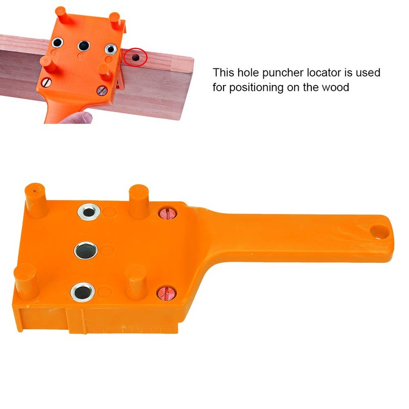 Plastic Handheld Dowel Jig Kit,Woodworking DIY Wood Straight Hole Locator,Carpenter