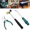 5pcs Upholstery Tacks Tools, Double-Faced Upholstery Mallet with 2 Replacement