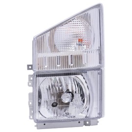 EnSyuSuMa Headlight for 2008-2020 ISUZU NPR NPR-HD NQR NRR, Left Driver Side Headlights Replacement with Corner Lamp OEM 8975851702, 8975851712 (Left Driver Side Headlight)
