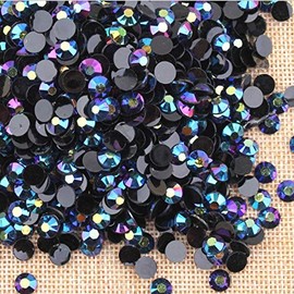 LOVEKITTY ® 3mm 1000 Pieces AB Black AB Jelly Rhinestones Round Flatback Craft Decoration