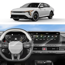 SKTU Upgrade 4Pcs for 2025 Kia K4 Accessories Screen Protector for 2025+ Kia K4 (EX/GT-Line/GT-Line Turbo) 12.3 Inch Navigation & 12.3 Inch Instrument Screen [Ultra Clear, Anti-Glare & Scratch] Kia K4 2025 Accessories