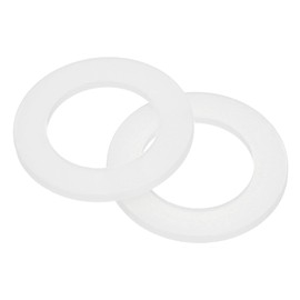 MECCANIXITY Nylon Flat Washers, M10 x 10mm ID x 16mm OD Round Flat Plain Washer Plastic Gasket Fastener for Household Faucet Pipe Water Hose, White, Pack of 100