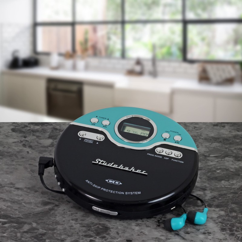Studebaker Retro Portable CD Player | CD-R/RW MP3 Playback |