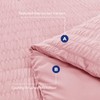 HYMOKEGE Pink Twin Comforter Set Seersucker 5 Pieces, All Season