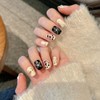 Short Square Press on Nails Handmade False Nails with 3D