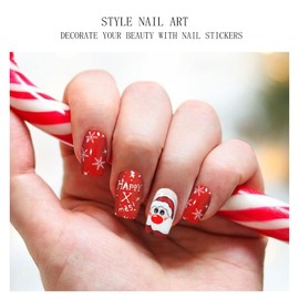 JMEOWIO Nagelfolie Weihnachten Schneeflocke Urlaub Gel Nail Nagelfolien Selbstklebend Nail Sticker Uv Härtend Dekoration Nageldesign Zubehör