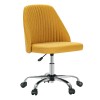 OLIXIS Armless Office Chair Cute Fabric Adjustable Swivel Wheel Desk