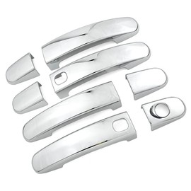 Dakitita Chrome Exterior Door Handle Cover Trim for Ford Focus MK3 2012-2018 Escape C-Max CMAX 2013-2018 Ranger 2012-2017 Accessories Decor (with Smart Key Holes)