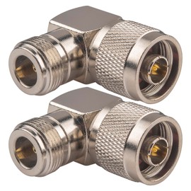 leeyovk N Type Conversion Connector N Female to N Male Connector 90° Elbow L-Shaped N Connector N-PJ Coaxial Connector N Adapter for Amateur Radio Antenna WIFI Antenna