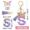 mohito Keyring Letter Keyring with Initial Letters Pink Butterfly Key