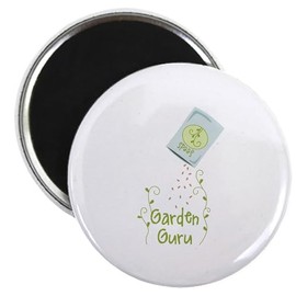 CafePress Seeds Garden Guru Magnets 2.25" Round Button Magnet (10 pack)