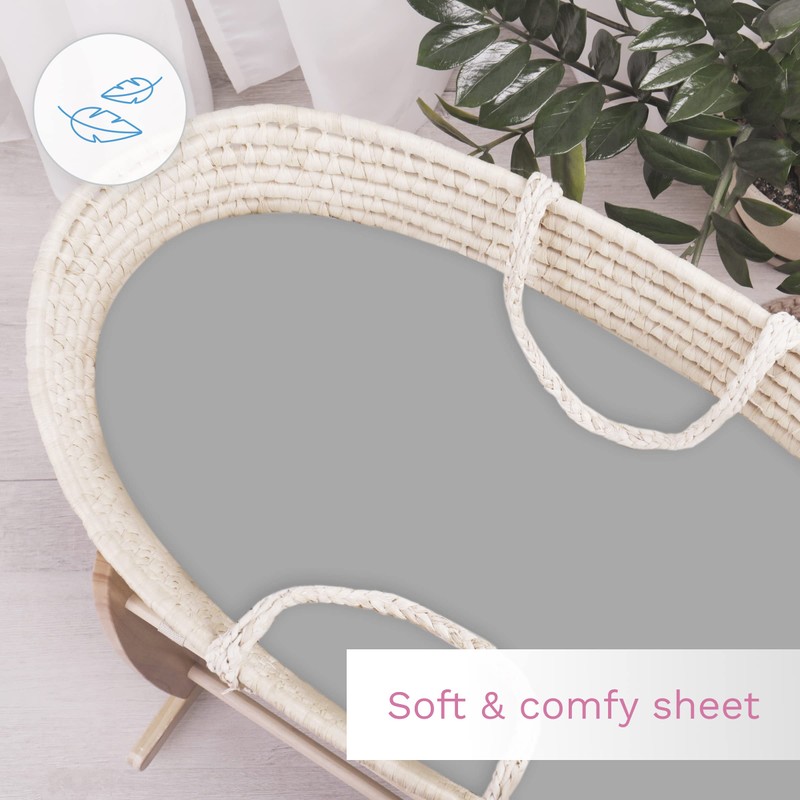 100% Cotton Baby Moses Basket Fitted Sheet/Jersey Oval Shape Sheet