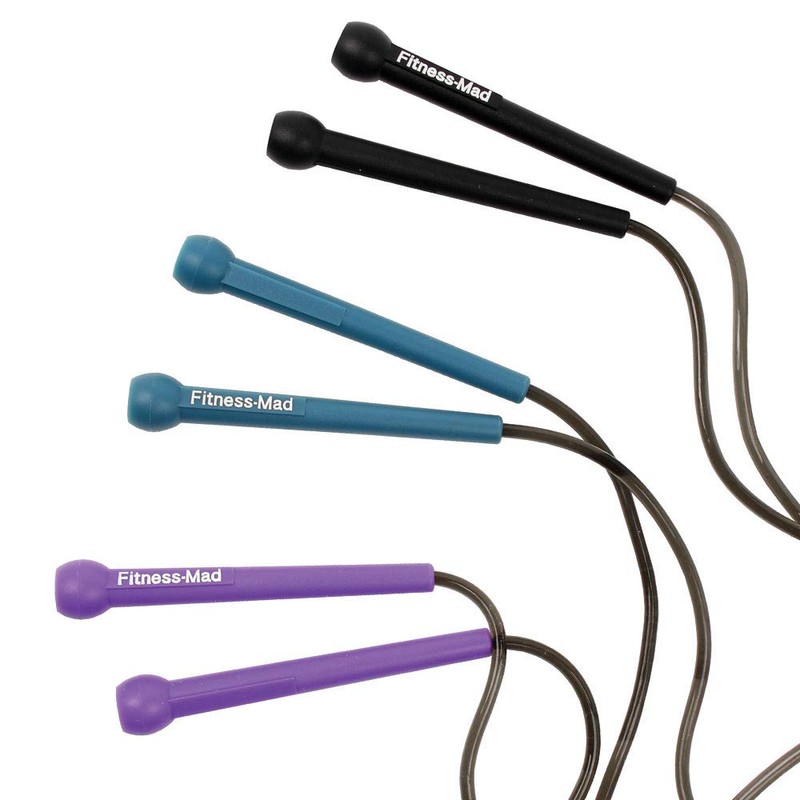 Fitness Mad Unisex Speed Only Purple Jump Rope, Black, 8