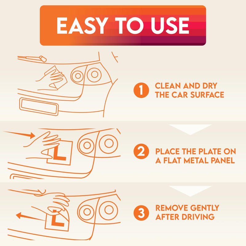 Fernline Magnetic L Plates – Pack of 2 Learner Driver