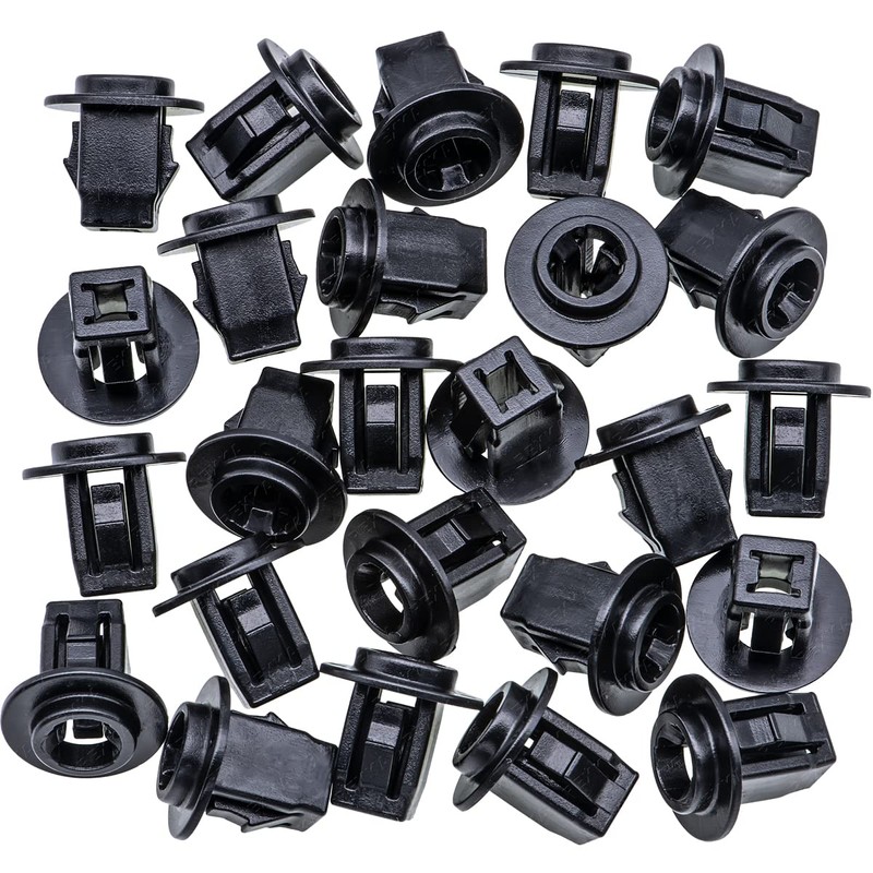 Rexka 25pcs Fender Liner Flare Retainer Nut Screw Grommet for