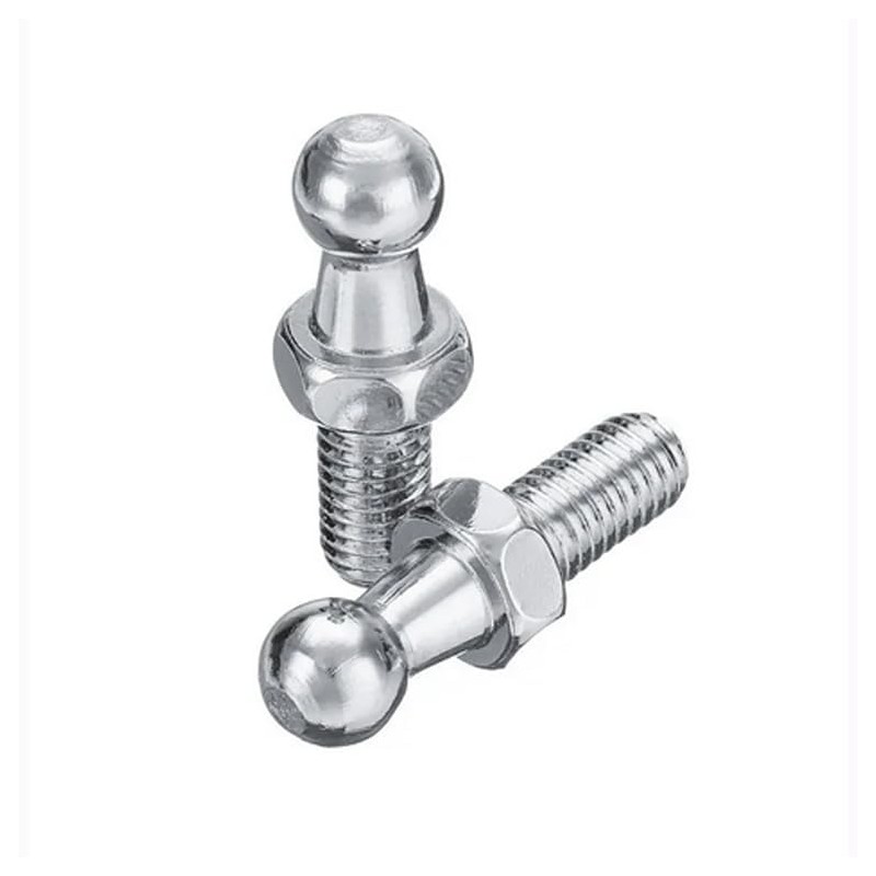 TOOMYAUTO M6 x 10mm Silver Ball Stud Bolts, Pack of