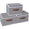 Yawinhe Storage Boxes with Lids 3 Pack, Collapsible Storage Bin