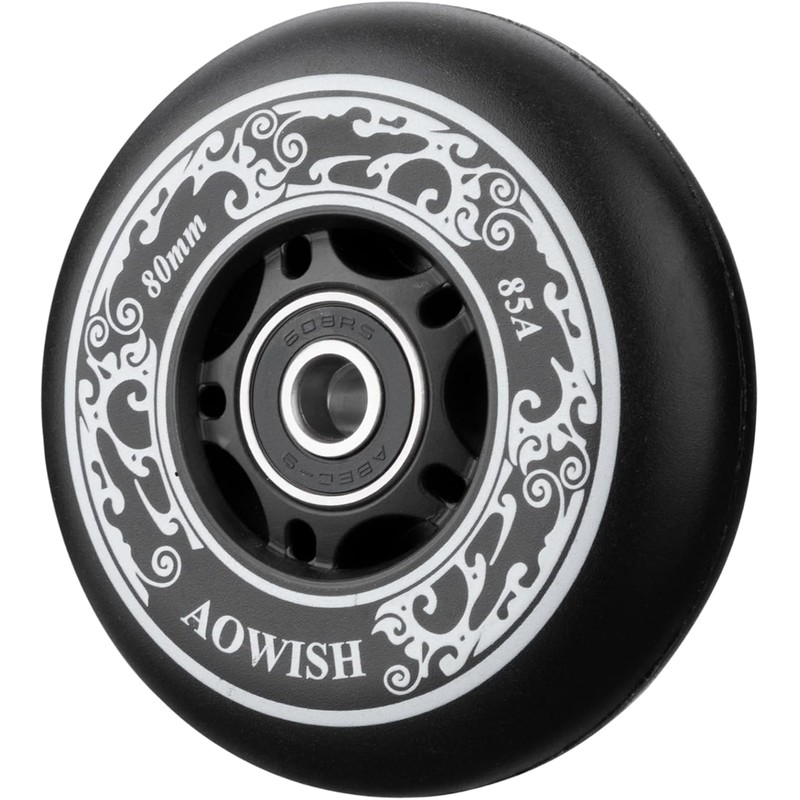 AOWISH 8-Pack Inline Skate Replacement Wheels 85A Outdoor Asphalt Formula