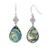Joseph Brothers Teardrop Abalone Shell Four Leaf Clover Earrings for
