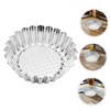Gatuida 30pcs Stainless Steel Egg Tart Molds with Decorative Fluted