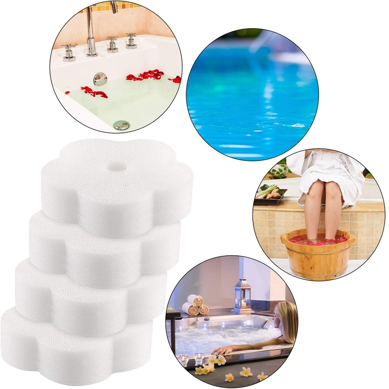 24 Pieces Sponge for Hot Tub Accessories, Flower Oil Scum