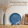 XKDOUS 2 Pack Plate Stand for Display, 6.5 Inch Wood